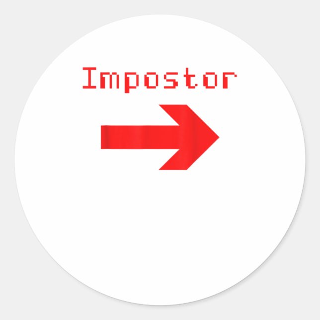 Impostor - Funny video game Apparel Classic Round Sticker (Front)