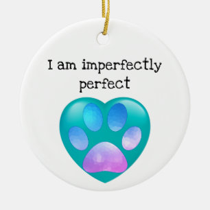Impresión Adorable de la Pasta de Perro Ceramic Ornament