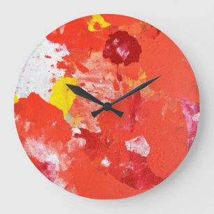 'Impress Me' Colourful Abstract Art Clock