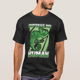 Impress Me Human Colourful Herping Reptile Lizar T-Shirt