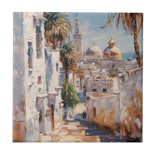Impressinist picture of Tunis Ceramic Tile (Front)