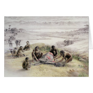 Impression of a camp occupied by Homo habilis