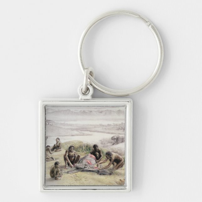 Impression of a camp occupied by Homo habilis Key Ring (Front)