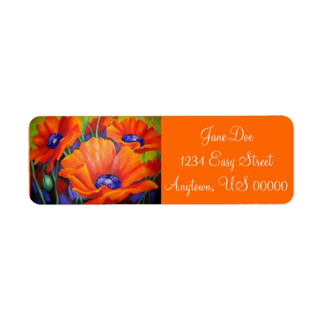 Impression Of Orange Return Address Label (Front)