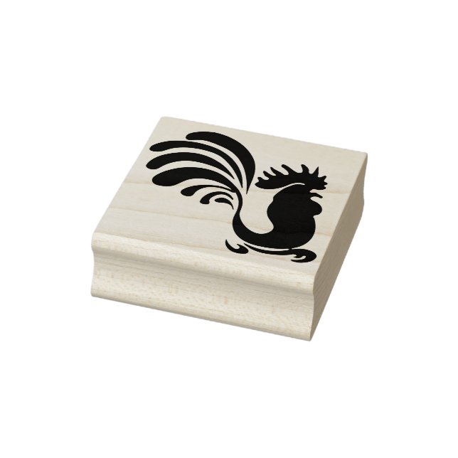 impression rooster silhouette art stamp (Stamp)