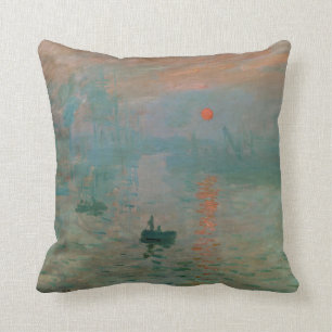 Impression, Soleil Levant by Claude Monet 1872 Cushion