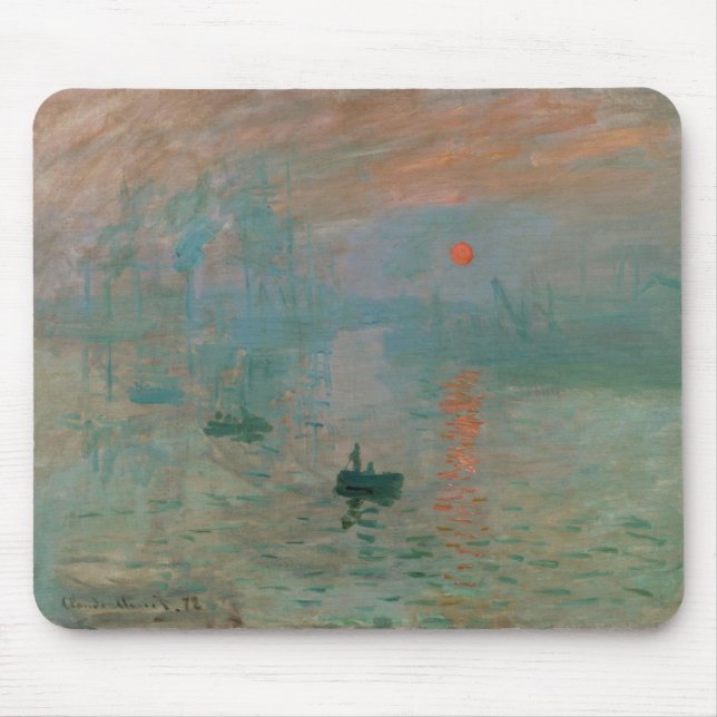 Impression, Soleil Levant by Claude Monet 1872 Mouse Pad (Front)
