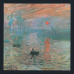 Impression, Sunrise 1872 Claude Monet Faux Canvas Print<br><div class="desc">Oscar-Claude Monet (UK: /ˈmɒneɪ/, US: /moʊˈneɪ, məˈ-/, French: [klod mɔnɛ]; 14 November 1840 – 5 December 1926) was a French painter and founder of impressionist painting who is seen as a key precursor to modernism, especially in his attempts to paint nature as he perceived it.[1] During his long career, he...</div>