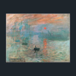 Impression, Sunrise 1872 Claude Monet Postcard<br><div class="desc">Oscar-Claude Monet (UK: /ˈmɒneɪ/, US: /moʊˈneɪ, məˈ-/, French: [klod mɔnɛ]; 14 November 1840 – 5 December 1926) was a French painter and founder of impressionist painting who is seen as a key precursor to modernism, especially in his attempts to paint nature as he perceived it.[1] During his long career, he...</div>