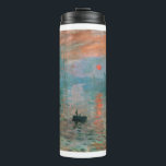 Impression, Sunrise 1872 Claude Monet Thermal Tumbler<br><div class="desc">Oscar-Claude Monet (UK: /ˈmɒneɪ/, US: /moʊˈneɪ, məˈ-/, French: [klod mɔnɛ]; 14 November 1840 – 5 December 1926) was a French painter and founder of impressionist painting who is seen as a key precursor to modernism, especially in his attempts to paint nature as he perceived it.[1] During his long career, he...</div>