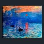 Impression, Sunrise 1872 Poster<br><div class="desc">Impression, Sunrise was painted by Claude Monet in 1872.It gave rise to the name of the Impressionist movement.</div>