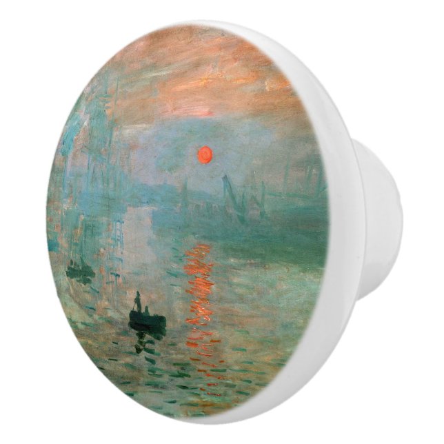 Impression, Sunrise by Claude Monet Ceramic Knob (Right)