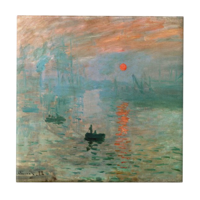 Impression, Sunrise by Claude Monet Ceramic Tile (Front)