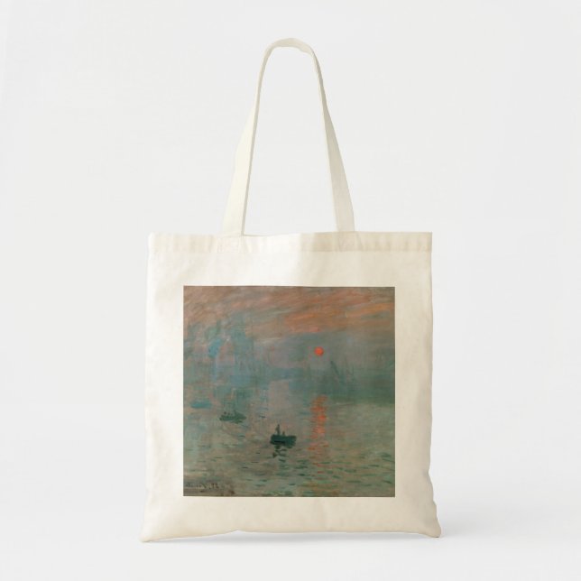 Impression, Sunrise by Claude Monet Tote Bag (Front)