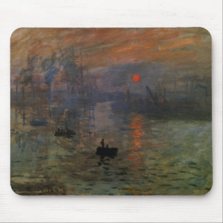 Impression Sunrise by Claude Monet, Vintage Art Mouse Pad