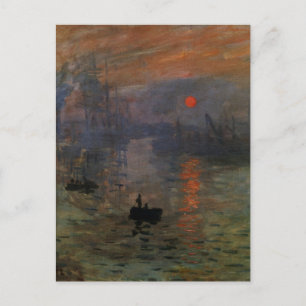 Impression Sunrise by Claude Monet, Vintage Art Postcard
