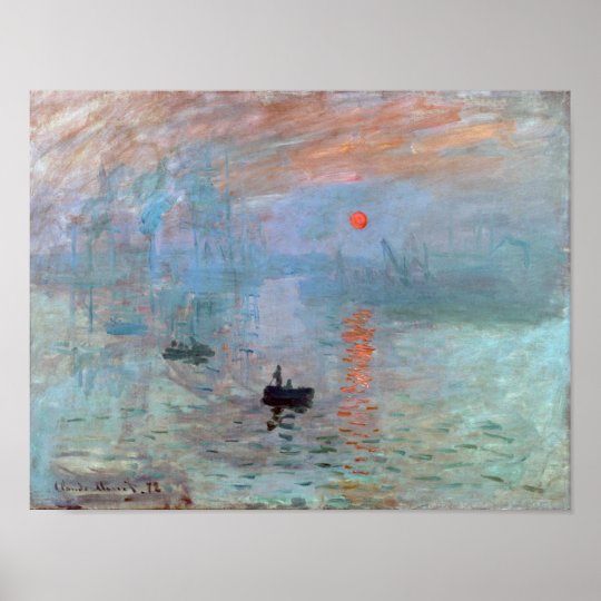 Impression, Sunrise, Claude Monet, 1872 Poster | Zazzle.com.au