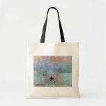 Impression, Sunrise, Claude Monet, 1872 Tote Bag<br><div class="desc">Oscar-Claude Monet (14 November 1840 – 5 December 1926) was a French painter, a founder of French Impressionist painting and the most consistent and prolific practitioner of the movement's philosophy of expressing one's perceptions before nature, especially as applied to plein air landscape painting. The term ""Impressionism"" is derived from the...</div>