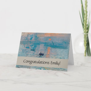Impression Sunrise claude monet impressionist Card
