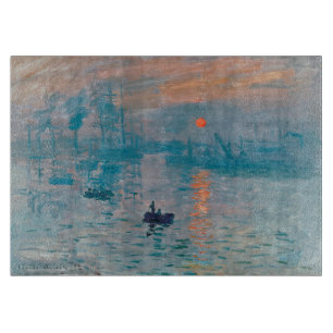 Impression Sunrise claude monet impressionist Cutting Board