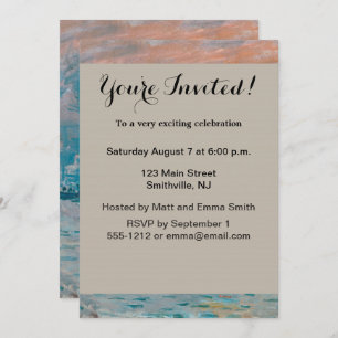 Impression Sunrise claude monet impressionist Invitation