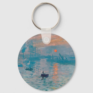 Impression Sunrise claude monet impressionist Key Ring