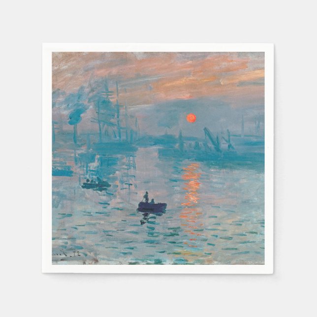 Impression Sunrise claude monet impressionist Napkin (Front)