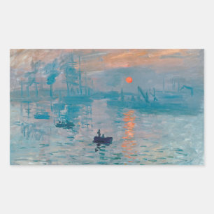 Impression Sunrise claude monet impressionist Rectangular Sticker