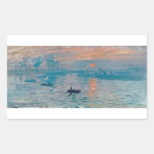 Impression Sunrise claude monet impressionist Rectangular Sticker