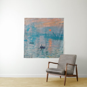 Impression Sunrise claude monet impressionist Tapestry