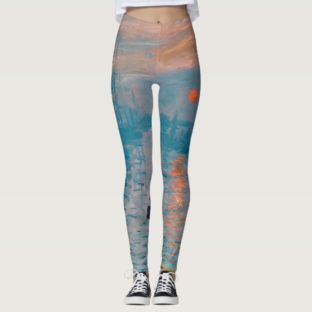 Impression Sunrise Claude Monet  Leggings (Front)