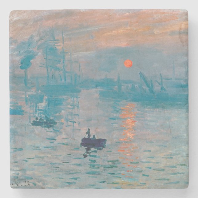 Impression Sunrise Claude Monet  Stone Coaster (Front)