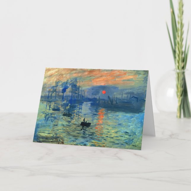 Impression Sunrise, Soleil Levant, Claude Monet Card (Front)
