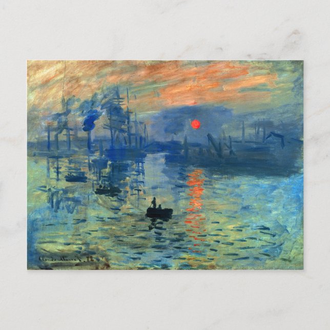 Impression Sunrise, Soleil Levant, Claude Monet Postcard (Front)
