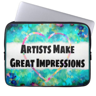 Impressionism art quote proud artist  laptop sleeve
