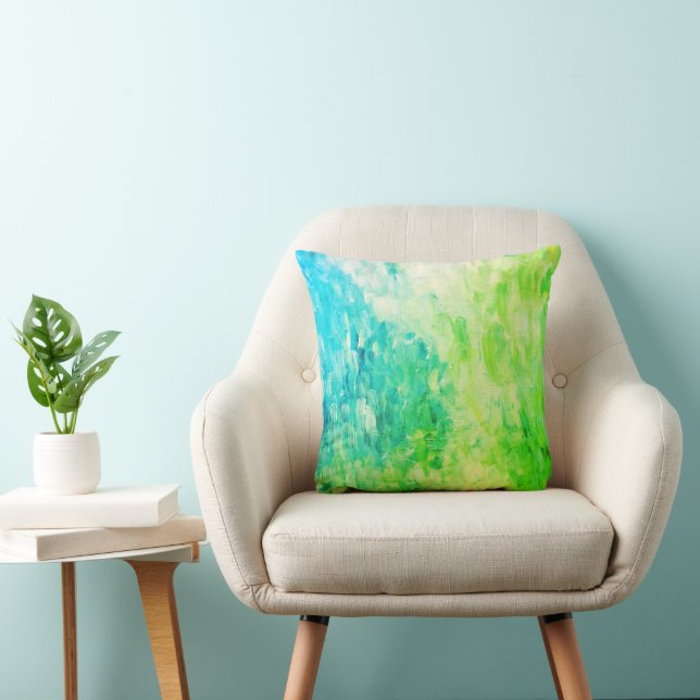 Impressionism Brush Stroke Painting Cushion (Chair)