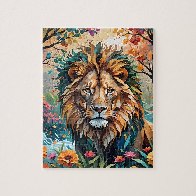 Impressionism Lion Jigsaw Puzzle (Vertical)