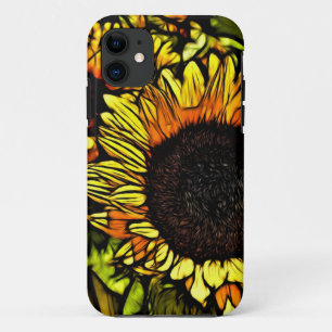 impressionism painting country yellow sunflower iPhone 11 case