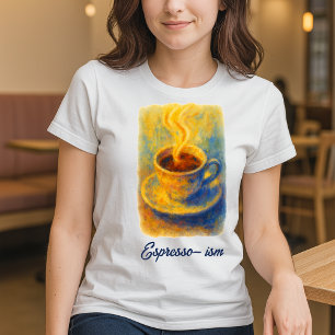 Impressionism Painting of Espresso Coffee Cup T-Shirt
