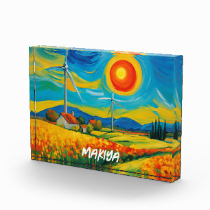 Impressionism Solar and Wind Power Photo Block