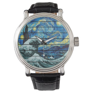 IMPRESSIONISM STARRY NIGHT WAVE OF KANAGAWA ART WATCH