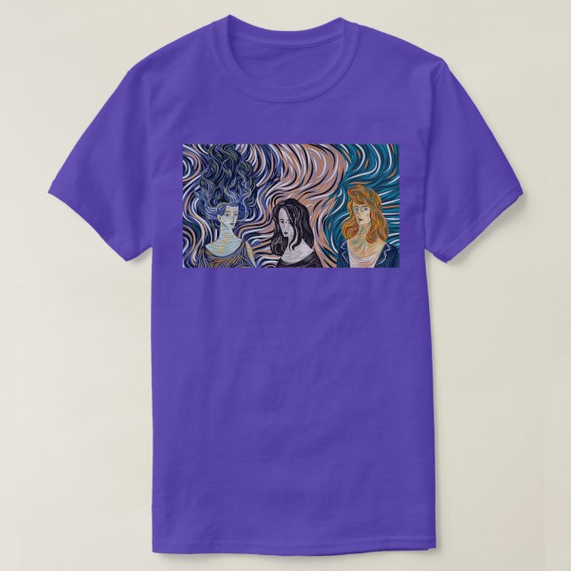 impressionism strokes women face portrait T-Shirt (Design Front)