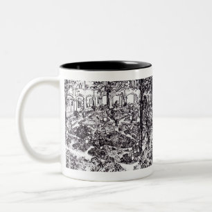 Impressionism Vincent Van Gogh Garten des Hospital Two-Tone Coffee Mug