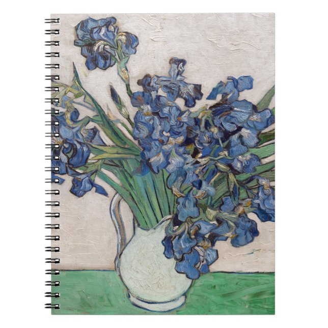 Impressionism Vincent Van Gogh Irises Famous Visua Notebook (Front)