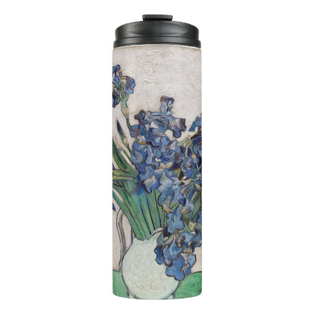 Impressionism Vincent Van Gogh Irises Famous Visua Thermal Tumbler (Front)