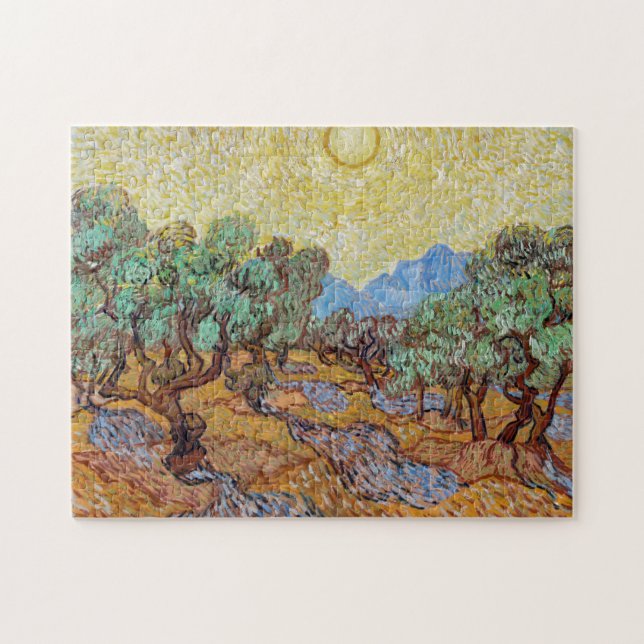 Impressionism Vincent Van Gogh Olive Trees Complex Jigsaw Puzzle (Horizontal)