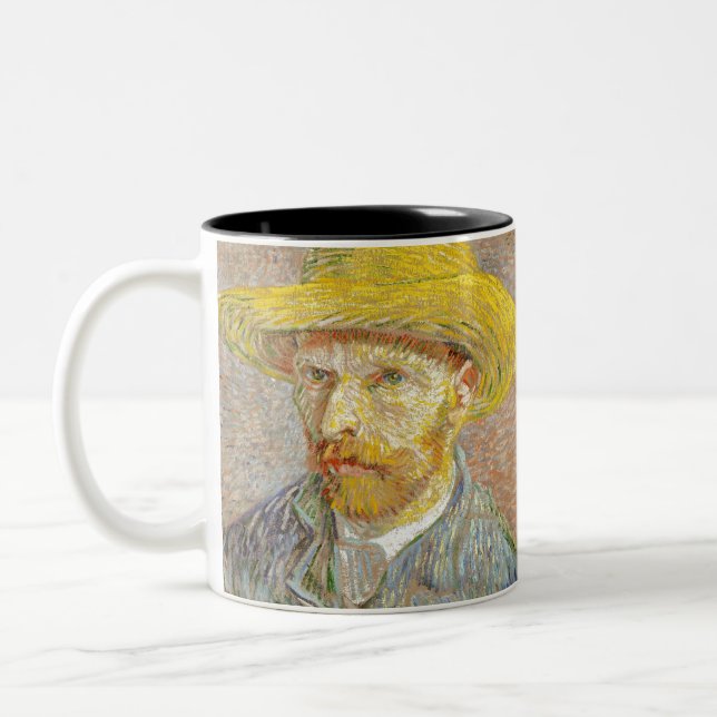 Impressionism Vincent Van Gogh Self Portrait with Two-Tone Coffee Mug (Left)