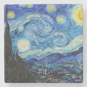 Impressionism Vincent Van Gogh Starry Starry Night Stone Coaster