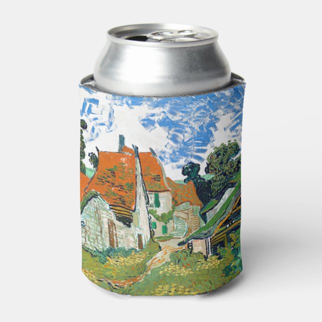 Impressionism Vincent Van Gogh Street in Auvers Can Cooler (Can Front)