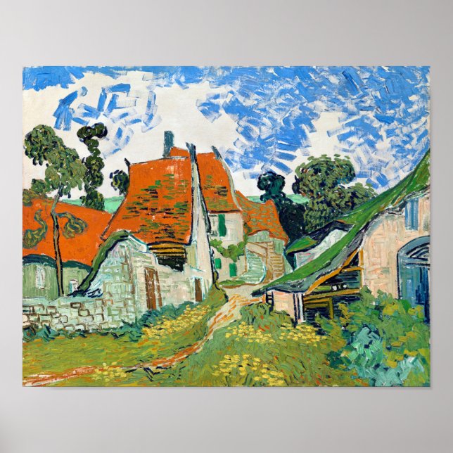 Impressionism Vincent Van Gogh Street in Auvers Pa Poster (Front)